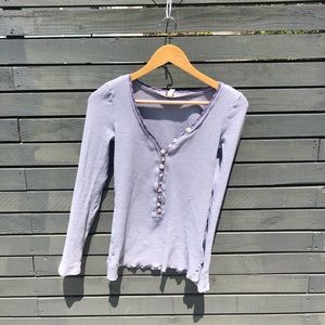 Free People periwinkle thermal top